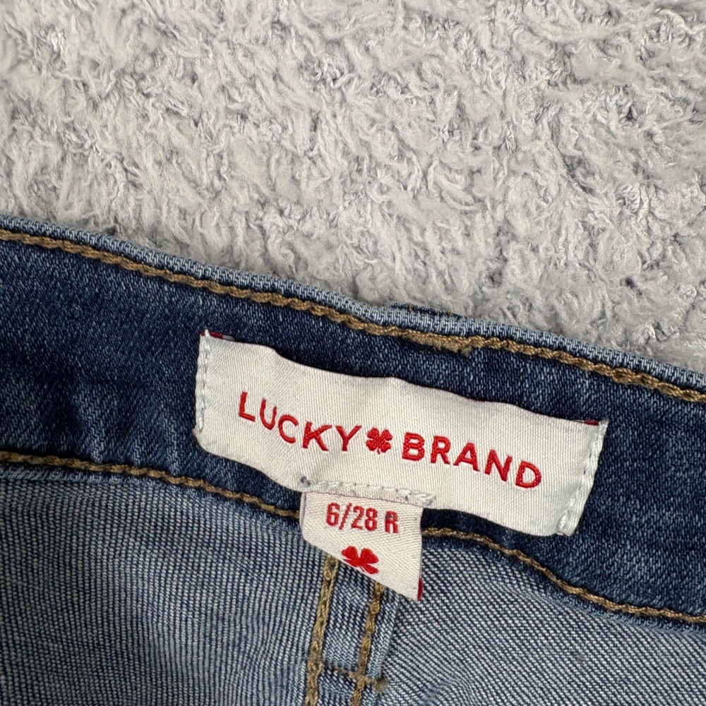 Lucky Brand Jeans Womens 6/28 Blue Sweet Mid Rise Boot Cut Dark Wash Stretch - Picture 6 of 11